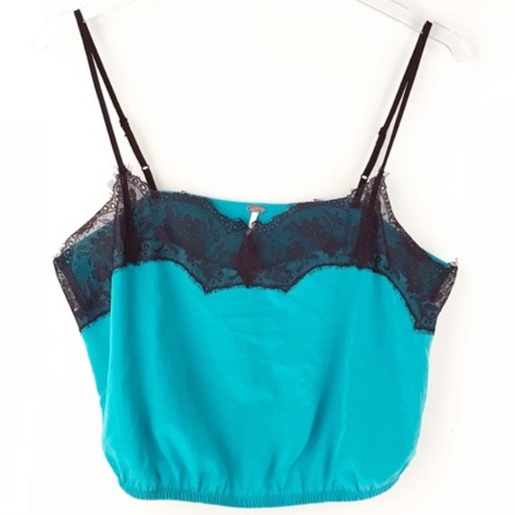 Free People Teal Cropped Camisole - Picture 4 of 8